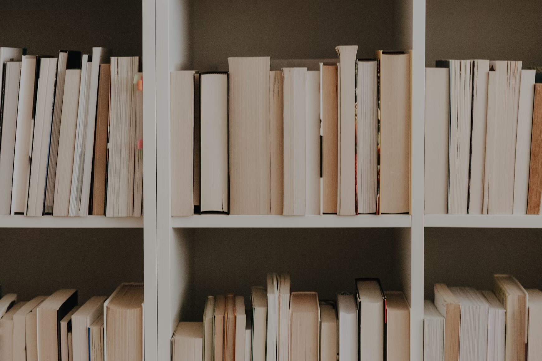 Books on shelves